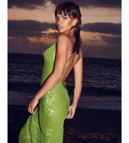 Rat & Boa Gaia Dress Green Sequin Size Small for rent on The Volte - image 5