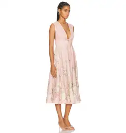 Zimmermann Waverly Plunge Midi Dress Floral Size 0 / AU 8 for rent on The Volte - image 2