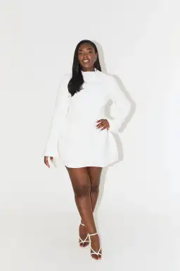 Odd Muse The Ultimate Muse Split Sleeve Mini Dress White Size L / AU 12 for rent on The Volte - image 1