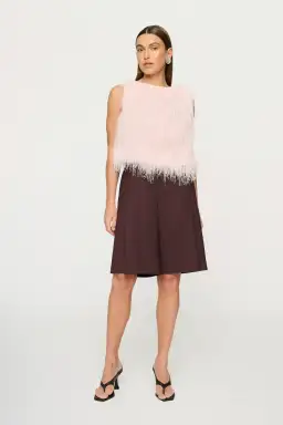 Clea Khalo Fringe Top Pink Size AU 8