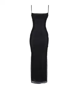 House of CB Calla Black Pearl Embellished Maxi Dress Black Size XS / AU 6 for rent on The Volte - image 5