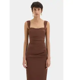 SIR The Label Dahlia Balconette Gown Brown Size 8 for rent on The Volte - image 2