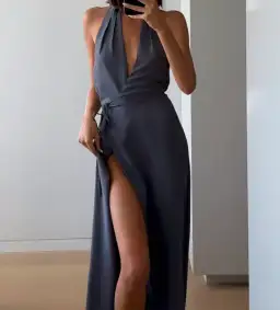 Henne Vida Maxi Dress Slate Size AU 6 for rent on The Volte - image 5