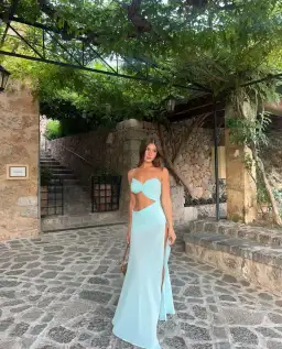 Natalie Rolt Dahlia Maxi Dress Blue Size 2/AU 10