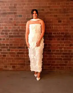 Eliya The Label Paulina Midi Dress White Size 14 for rent on The Volte - image 1