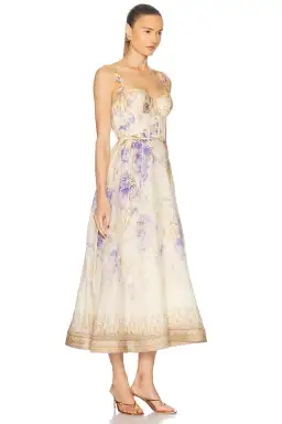 Zimmermann Dawning Picnic Midi Dress Lilac Floral Size 2 / AU 12 for rent on The Volte - image 2