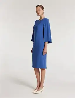 Perri Cutten Cape Sleeve Dress in Blue Size AU 16 for rent on The Volte - image 3