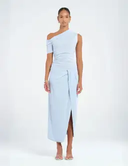 BENNI Cleo One Shoulder Maxi Dress Blue Size AU 10 for rent on The Volte - image 1