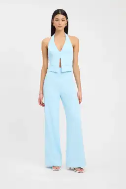 Kookai Oyster Backless Vest and Willow Pants Set Cloud Blue Size 10 for rent on The Volte - image 1