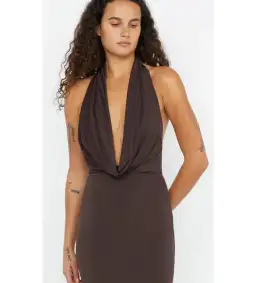 Bec & Bridge Nessie Neck Maxi Dress Dark Chocolate Size 6 for rent on The Volte - image 4