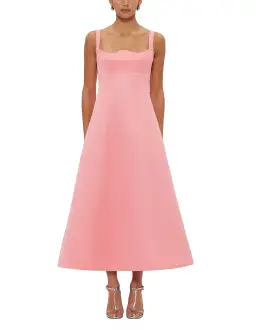 Leo Lin Odette Midi Dress Strawberry Pink Size 12 for rent on The Volte - image 1