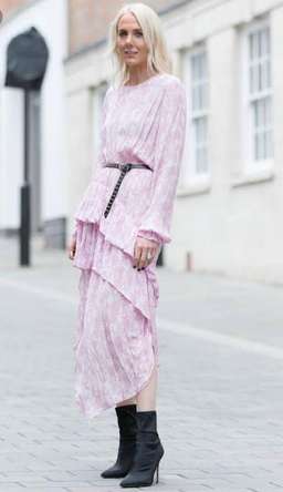 PREEN LINE Eden Asymmetric Pink Ruffle Dress Size 10