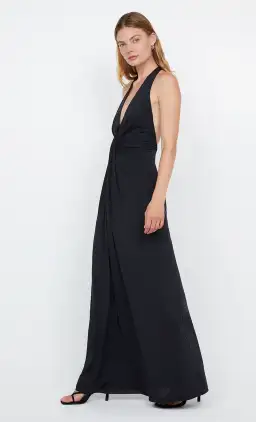 Bec and Bridge Tillie Drape Maxi Dress Black Size 8 for rent on The Volte - image 3