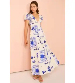 By Nicola S/S Wavy Maxi Dress in Le Soleil Size 8 for rent on The Volte - image 2