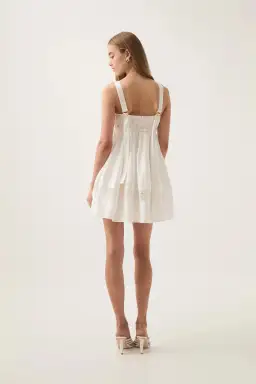 Aje Chant Mini Dress Ivory Size 8 for rent on The Volte - image 2