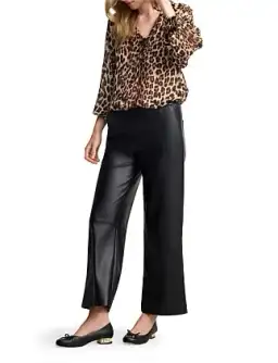 Blue Illusion Faux Leather Cropped Pants in Black Size 8/XS for rent on The Volte - image 6