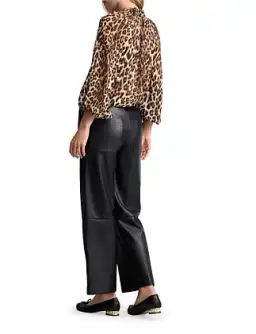 Blue Illusion Faux Leather Cropped Pants in Black Size 8/XS for rent on The Volte - image 3