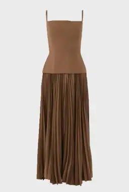 Acler Leasgill Midi Dress Brown Size 10 for rent on The Volte - image 4