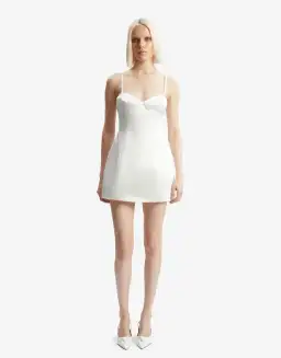 Bardot Marcello Hourglass Mini Dress White Size 8