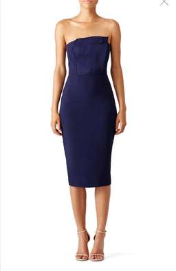 Misha Collection Navy Asymmetrical Dress Size 10