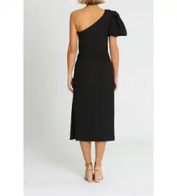Rebecca Vallance Natalia One Sleeve Midi Dress Black Size AU 14 for rent on The Volte - image 3