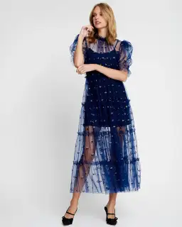 Alice McCall Cowboy Tears Midi Dress Blue Size 8