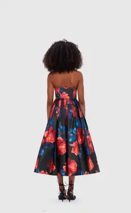 Leo Lin Norine Bustier Midi Dress Print Size 12 for rent on The Volte - image 2