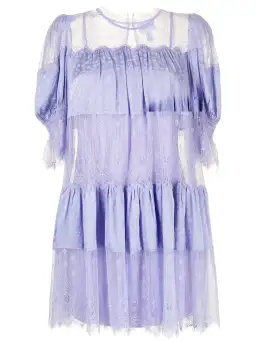 Alice McCall Sun Moon Lace Mini Dress Jacaranda Purple Size 8  for rent on The Volte - image 3