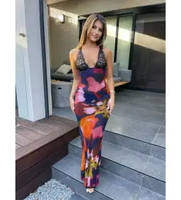 Rat & Boa Paola Floral Slip Maxi Dress Multi Size S / AU 8 for rent on The Volte - image 1