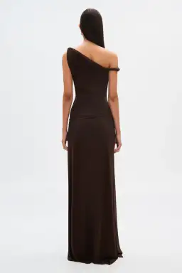 Misha Sisal Maxi Dress Espresso Size 8/S for rent on The Volte - image 3