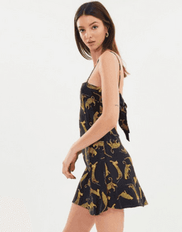 Bec & Bridge Conga Beat Mini Casual Dress Black/Print Size 6 for rent on The Volte - image 3