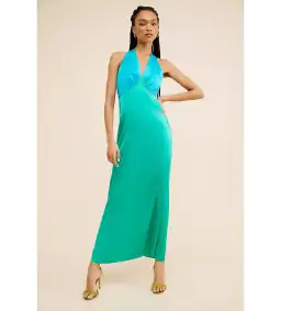 The Wolf Gang Oahu Slip Dress in Aquamarine Size 12 for rent on The Volte - image 1