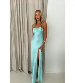 HNTR The Label Alix Gown Teal Size 8  for rent on The Volte - image 1