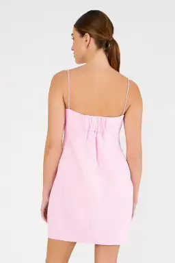 Oroton 3D Contrast Flower Linen  Mini Dress Floral Size 10 for rent on The Volte - image 3