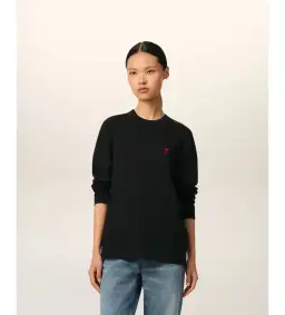 Ami De Coeur Cotton Long Sleeves T-Shirt Black Size M/AU 8 for rent on The Volte - image 1