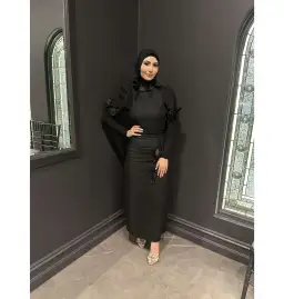 Zimmerman Floral Detailed Drawstring Skirt and Blouse Black Size 1 / Size AU 10