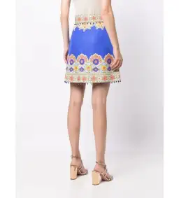 Zimmermann Cosmic Capricorn Mini Skirt in Blue Size 1/ AU 10  for rent on The Volte - image 3