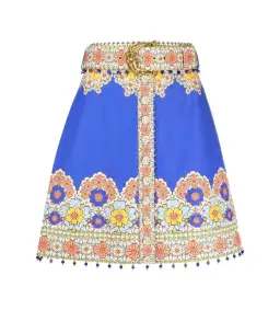 Zimmermann Cosmic Capricorn Mini Skirt in Blue Size 1/ AU 10  for rent on The Volte - image 4