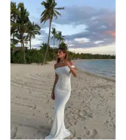 Natalie Rolt Bettina Gown In White Size 0/AU 6 for rent on The Volte - image 2