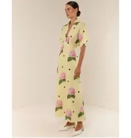 Palm Noosa Jasmine Dress Yellow Floral Size 8 for rent on The Volte - image 2