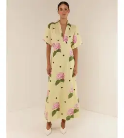 Palm Noosa Jasmine Dress Yellow Floral Size 8 for rent on The Volte - image 1