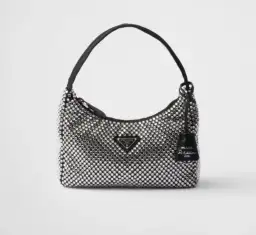 Prada Reedition Crystal Studded Black Bag for rent on The Volte - image 1