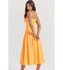 HOUSE OF CB Carmen Tangerine Bustier Sundress Size L+/ AU 14 for rent on The Volte - image 1
