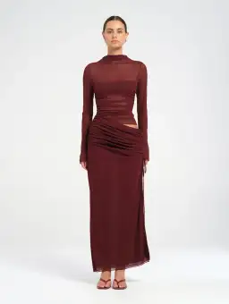 Benni Mable Maxi Dress Brown  Size 8