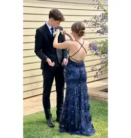 Jadore Sequin Formal Dress Navy Blue Size S / AU 8 for rent on The Volte - image 5