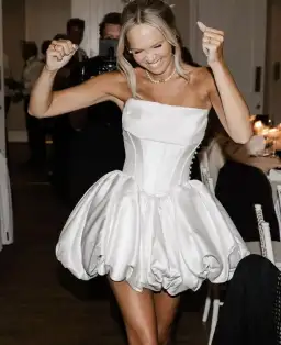 Aston Bridal Jac Mini Dress White Size 8