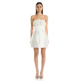 Eliya The Label Tehanni Mini Dress White Size 14