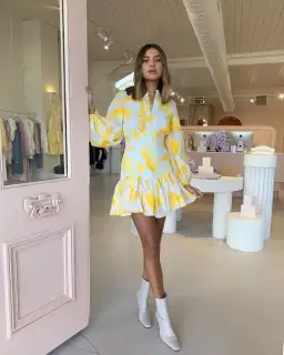 Acler Bastia Mini Yellow Floral Print 10 for rent on The Volte - image 1