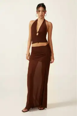 Ance Gria Nellie Maxi Set Brown Size 8