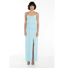 Manning Cartell Double Time Pleat Dress Acqua Spritz Size AU 4 for rent on The Volte - image 1